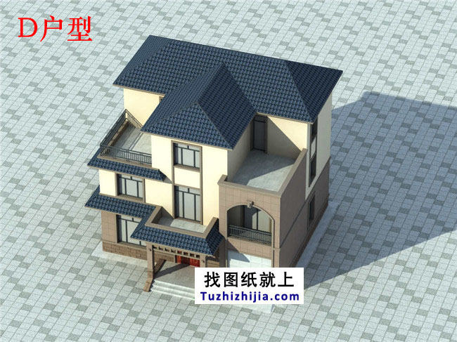 新农村三层房屋cad建筑设计图纸,砖混结构