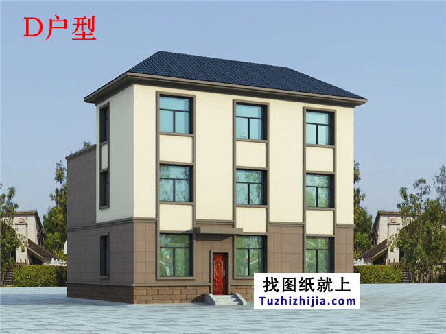 新农村三层房屋cad建筑设计图纸,砖混结构