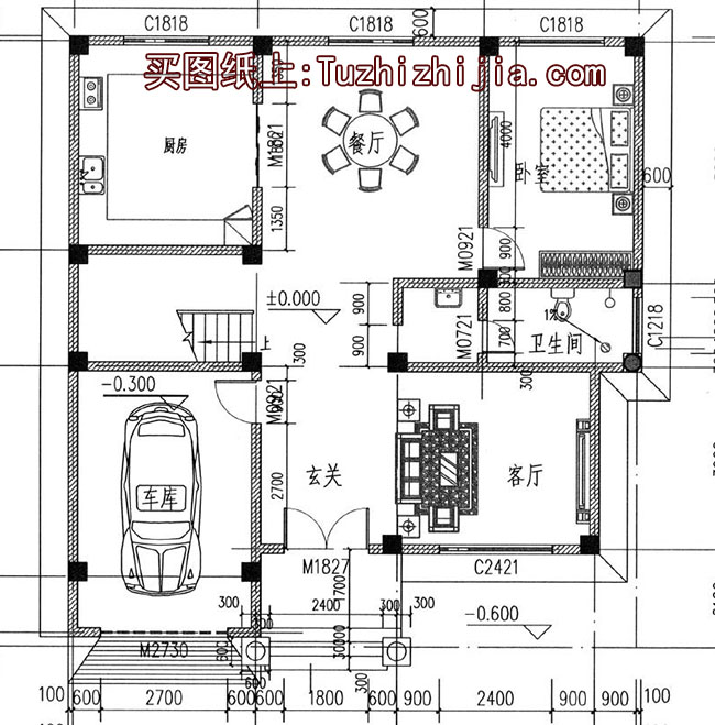 农村三层带露台、带车库房屋设计图，含外观图片