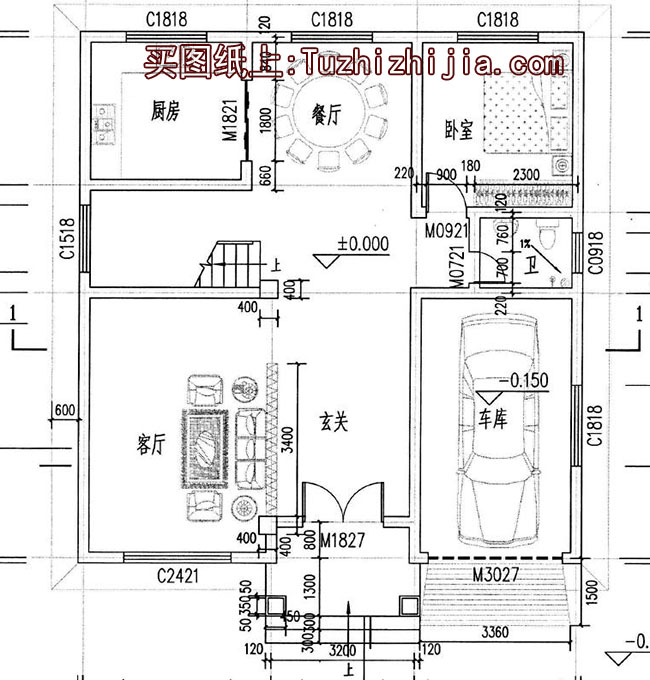 130平左右三层楼房设计图，新农村住宅自建推荐