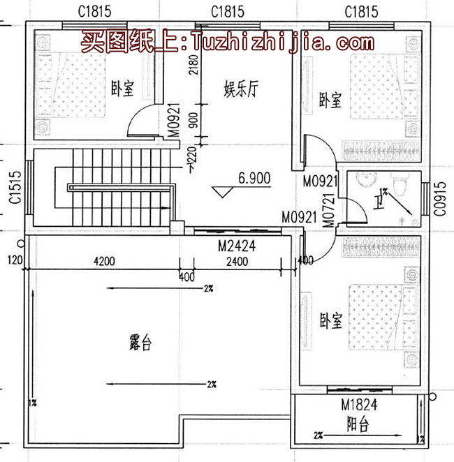 130平左右三层楼房设计图，新农村住宅自建推荐