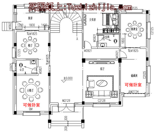 四层豪华别墅设计图及效果图，高端房屋设计方案