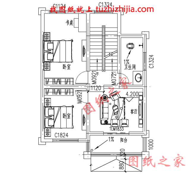 70平农村小户型二层别墅设计图,小宅基地的福音