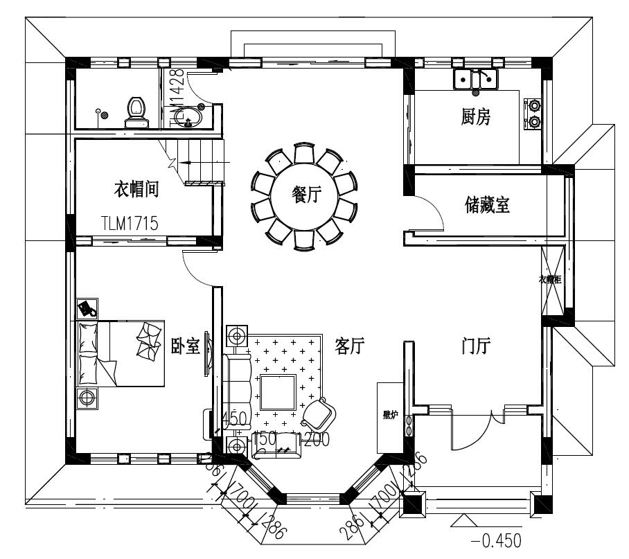 110平左右农村复式二层小楼设计图,外观非常受欢迎