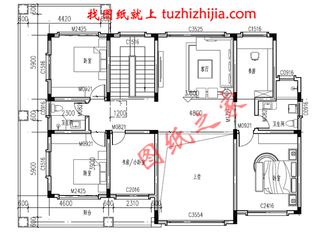 二层复式楼房设计图，平实接地气的平面布局