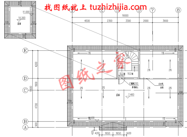 农村4间2层楼房设计图，户型方正，四平八稳的二层农村别墅