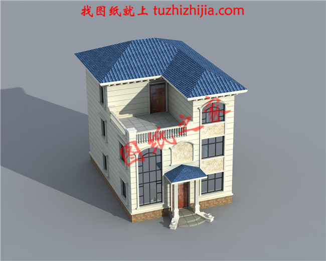 120平米农村三层房屋设计图，客厅中空，户型合理