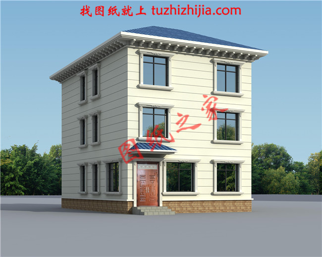120平米农村三层房屋设计图，客厅中空，户型合理