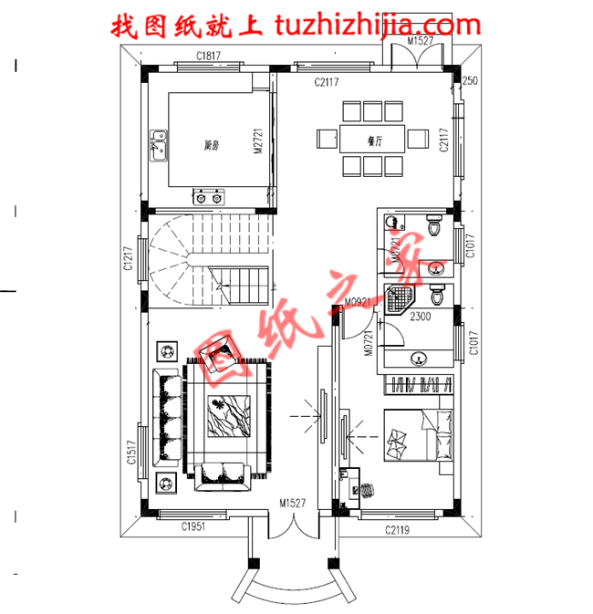 120平米农村三层房屋设计图，客厅中空，户型合理