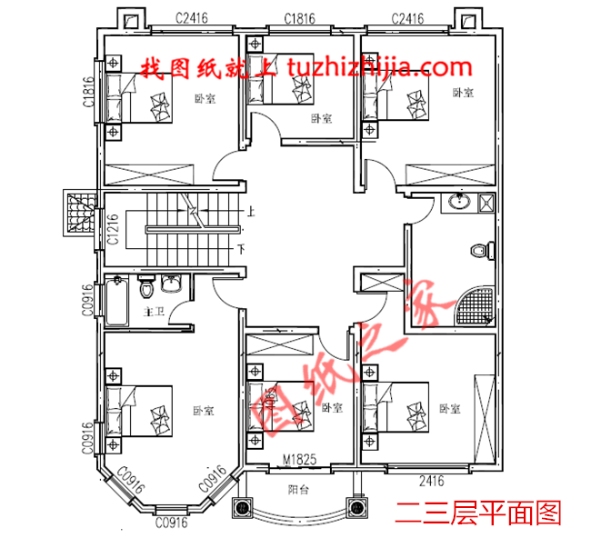农村四层别墅设计图纸及效果图，整体气派细节处却精雕细琢