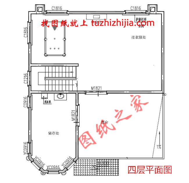 农村四层别墅设计图纸及效果图，整体气派细节处却精雕细琢