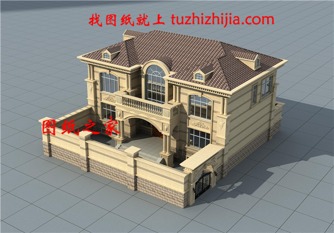 带地下室二层精致欧式小别墅图片，占地160平米左右