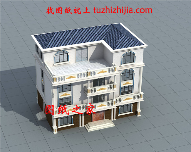 2019农村四层楼房外形设计图，占地150平米左右