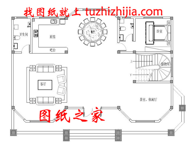 18X12米农村二层温馨小别墅设计图