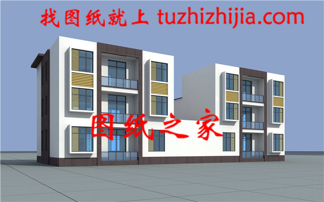 带祖堂时尚简约三层双拼别墅设计图
