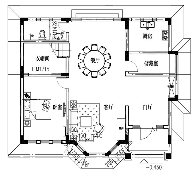 110平左右农村复式二层小楼设计图，外观非常受欢迎