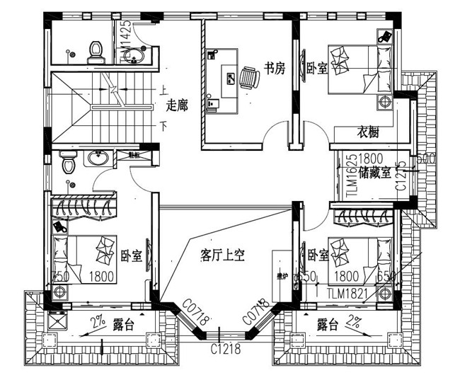 110平左右农村复式二层小楼设计图，外观非常受欢迎