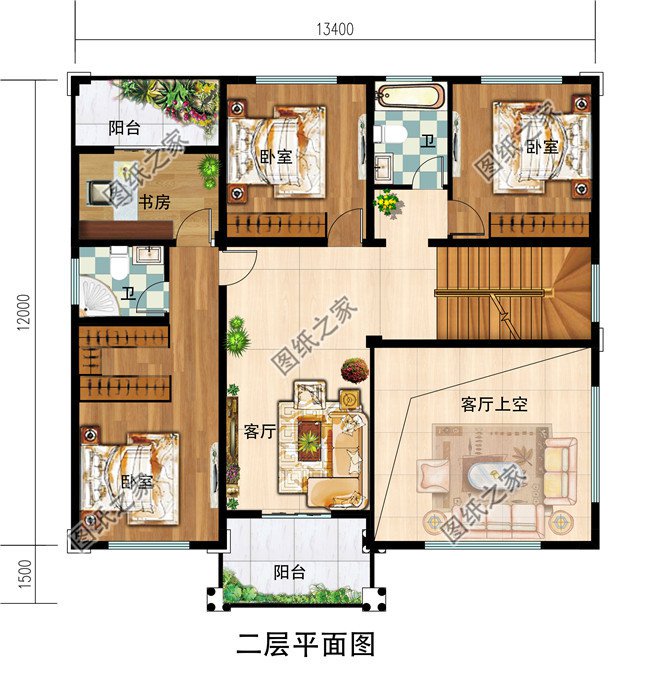 50万以内的欧式三层房屋别墅施工设计图纸及效果图
