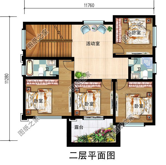 3层20万农村自建房设计图，占地110平米