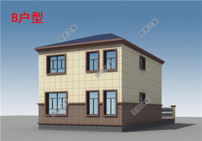 现代时尚简约二层农村自建别墅