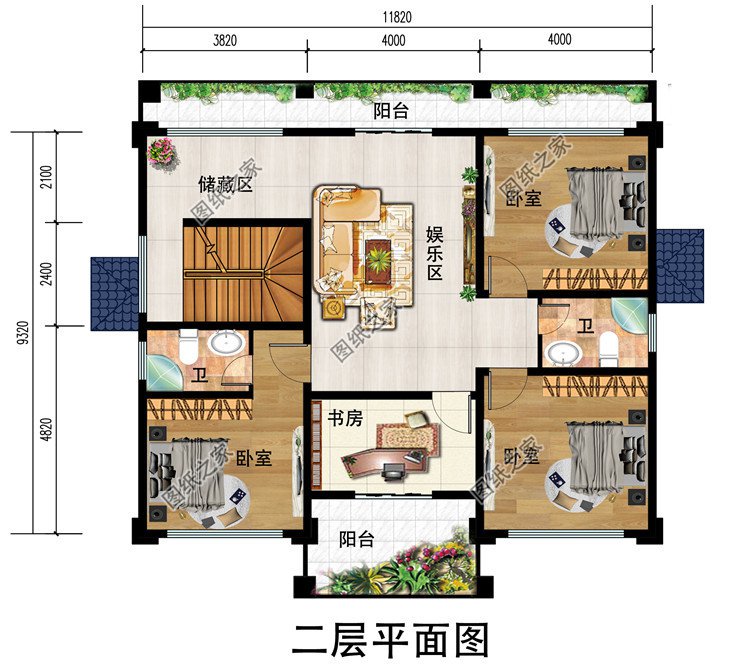 新中式三层别墅设计图纸（含效果图），110平农村自建房施工图推荐