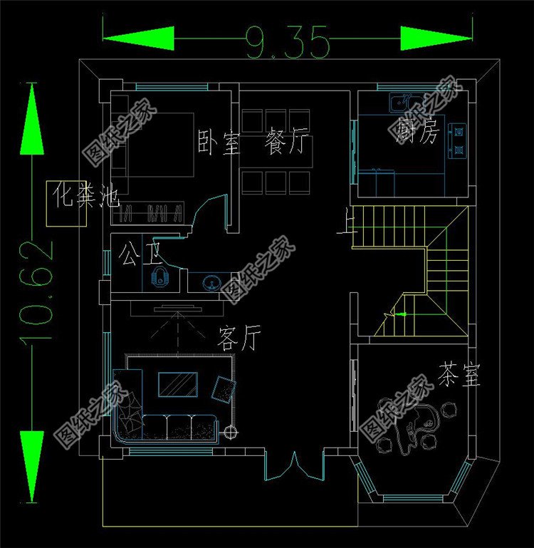 四层欧式别墅设计一层户型图