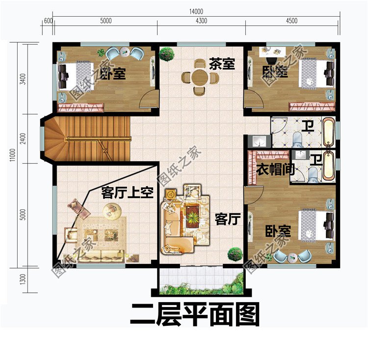 50万左右农村三层别墅设计图
