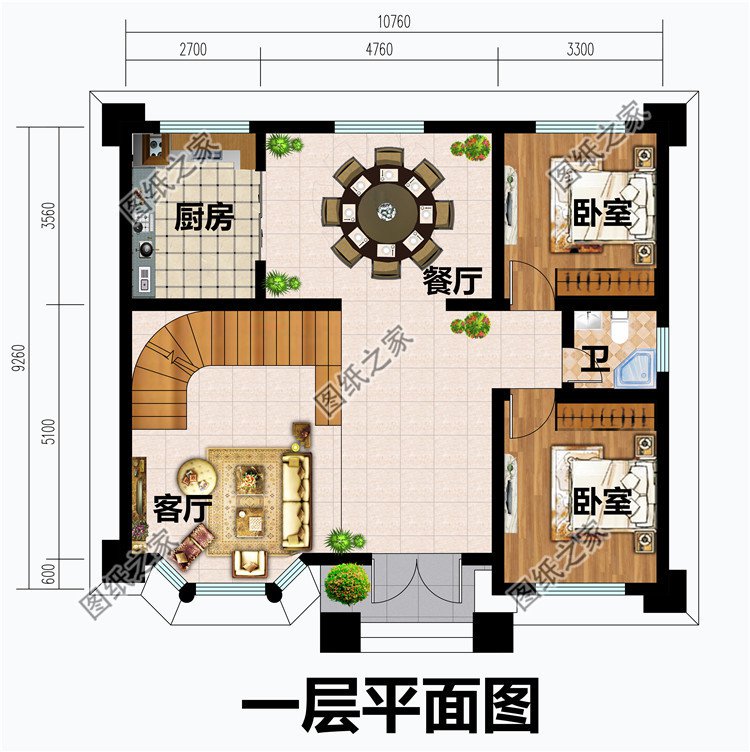 二层欧式复式别墅设计图
