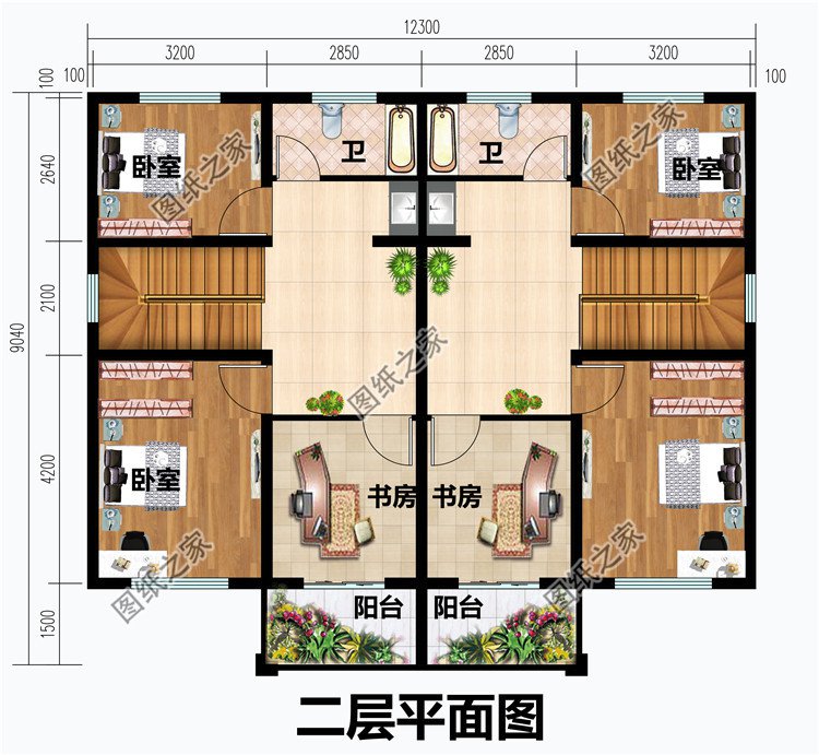 20万左右农村双拼别墅住宅设计