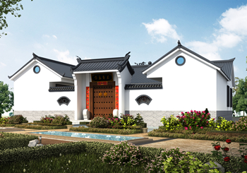 <b>仿古中式三合院设计图纸，带堂屋，适合农村自建</b>