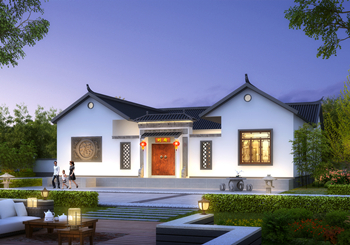 <b>一层合院中式小别院设计图，白墙灰瓦，惬意十足！</b>