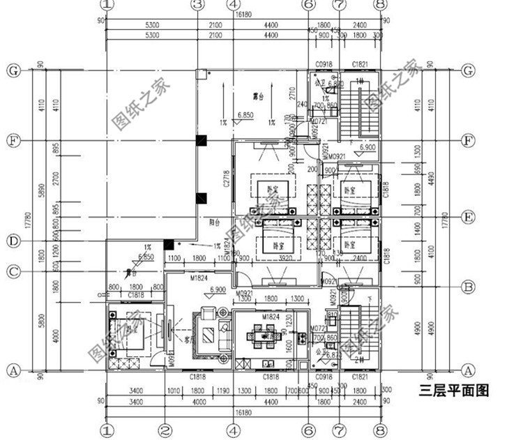 三层平面图