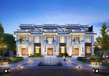 现代风格三拼别墅设计图纸，三兄弟回村自建房户型
