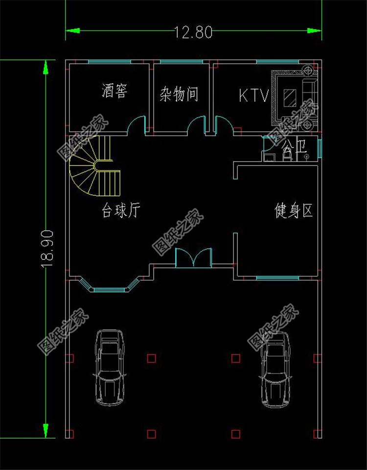 带架空层的图纸设计方案布局1