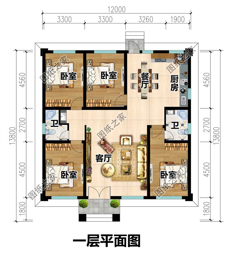 一层农村自建房别墅