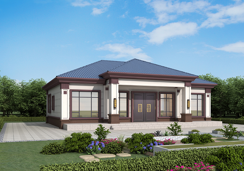 <b>一层农村自建房设计，背面不开窗，15乘10米，内部布局实用</b>